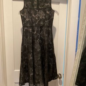 Brand New Ann Taylor black Lace Midi Dress